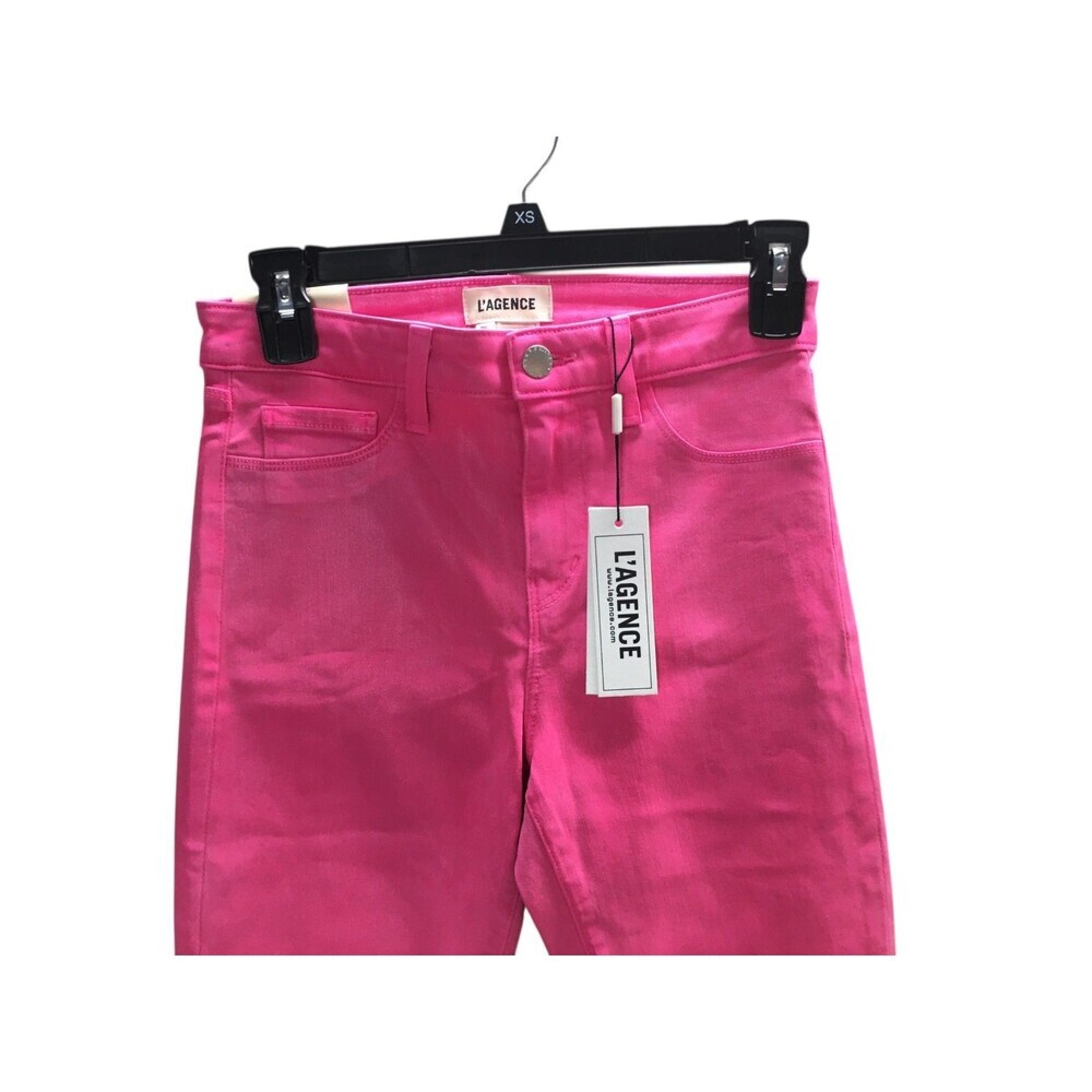 L'AGENCE Women's Skinny Jeans in Hot Pink - Picture 3 of 9